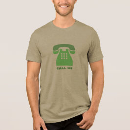 Camiseta Triblenda Icónico estilístico Teléfono verde me llama a todo