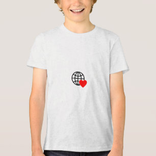 Camiseta Triblenda Icono de Globo de Amor Mundial   Diseño de Verano 