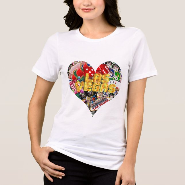 Camiseta Triblenda Iconos de Las Vegas - Forma del corazón (Anverso)