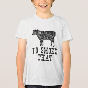 Camiseta Triblenda Id Fumar Esa Vaca - Vestido De Parrilladas Para Bb