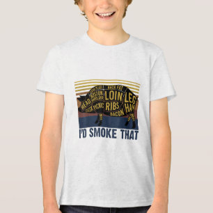 Camiseta Triblenda Id Fumar Ese Cerdo De Barbacoa Gracioso _1