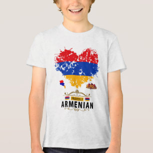 Camiseta Triblenda Idea De Bandera Armenia Para Niños República De Br