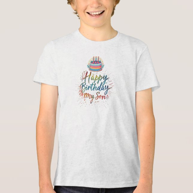 Camiseta Triblenda "Idea única de regalo de cumpleaños - Feliz cumple (Anverso)