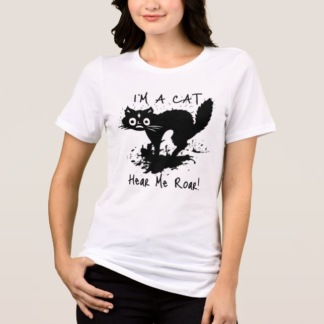 Camiseta Triblenda Identificarse como gato o tratar de ser humor grac (Anverso)
