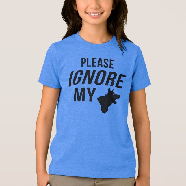 Camiseta Triblenda Ignorar mi perro (Anverso)