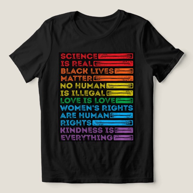 Camiseta Triblenda Igualdad pro democracia para todos (Diseño delantero )
