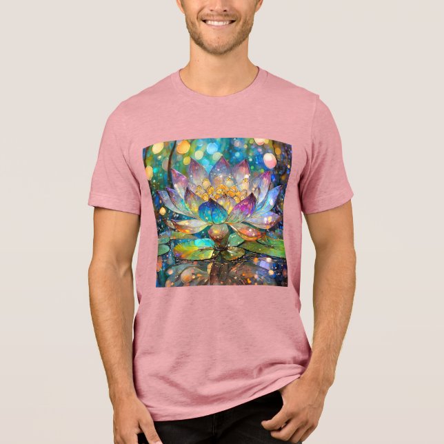 Camiseta Triblenda Illuminated Blooming Lotus Flower (Anverso)