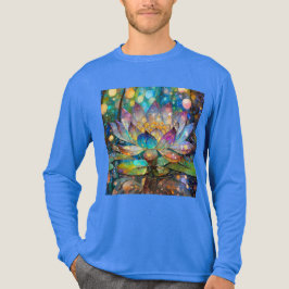 Camiseta Triblenda Illuminated Blooming Lotus Flower