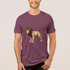 Camiseta Triblenda Illustrative Lion with Full Brown Mane