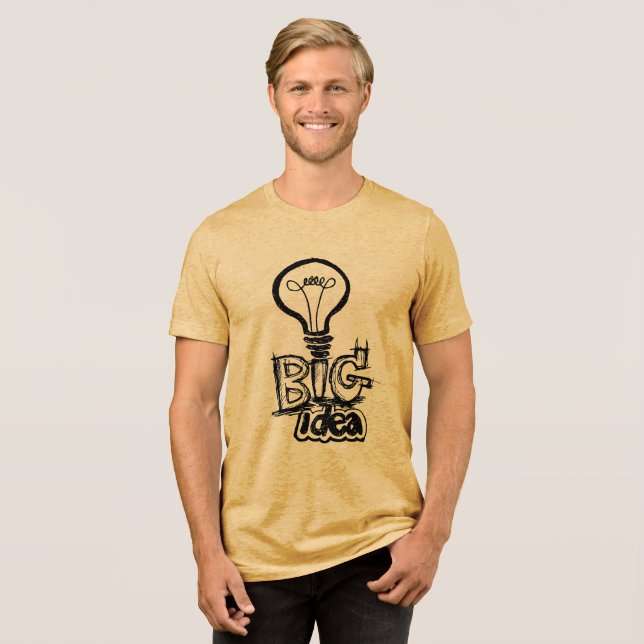 Camiseta Triblenda Iluminar sus grandes ideas - Bombilla Retro (Anverso Completa)