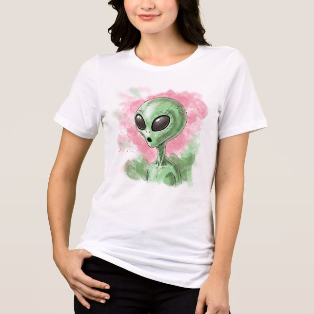 Camiseta Triblenda Ilustracion alienígena clásico (Anverso)