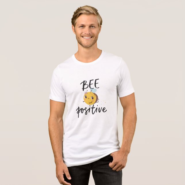 Camiseta Triblenda Ilustracion Bee Positive Cute Bumblebee (Anverso Completo)