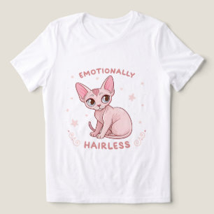 Camiseta Triblenda Ilustración Bonita de Gato Sphynx Zodiaco Cáncer