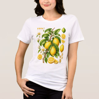 Camiseta Triblenda Ilustración Botánica Vintage de Limón