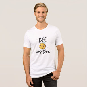 Camiseta Triblenda Ilustración de adorable abeja bumblebee positiva