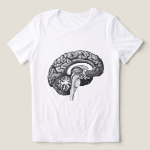 Camiseta Triblenda Ilustracion de anatomía médica ventilado cerebro h