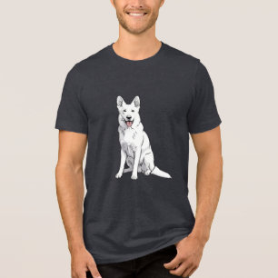 Camiseta Triblenda Ilustración de arte pop cómico de perro pastor bla
