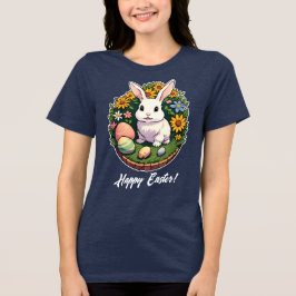 Camiseta Triblenda Ilustracion de Conejo de Pascua. Semana Santa!