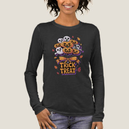 Camiseta Triblenda Ilustración de globos de Halloween 'Truco o trato'