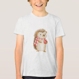 Camiseta Triblenda Ilustración de guardería de erizo bebé en acuarela