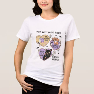 Camiseta Triblenda Ilustración de Halloween de Bruja Adorable Camiset
