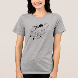 Camiseta Triblenda Ilustracion de mano y web de Spider