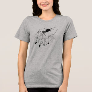 Camiseta Triblenda Ilustracion de mano y web de Spider