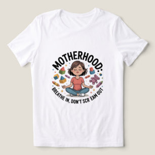 Camiseta Triblenda Ilustración de Maternidad Respira Calma