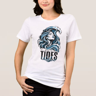 Camiseta Triblenda Ilustración de mujer con onda fluida