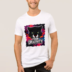 Camiseta Triblenda Ilustración de pantera que destaca la creatividad