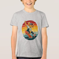 Ilustración de perro skateboarding genial