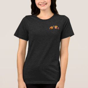 Camiseta Triblenda Ilustración de Personajes de Amigos de Sushi Kawai