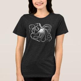 Camiseta Triblenda Ilustracion de pulpo blanco vintage