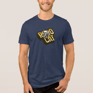 Camiseta Triblenda Ilustración de Superhéroe de Gato Robótico Chibi e
