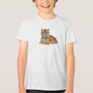 Camiseta Triblenda Ilustración de Tigre en Acuarela – Fauna Majestuos
