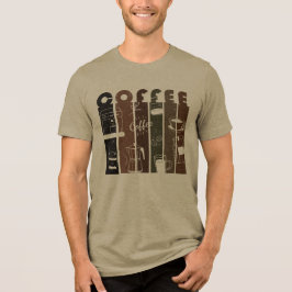 Camiseta Triblenda Ilustración de tipografía de café vintage dibujada