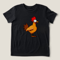 Ilustración divertida de pollo de dibujos animados