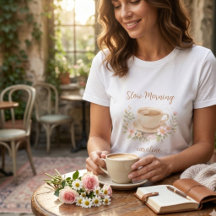 Ilustración floral y café en acuarela acogedora