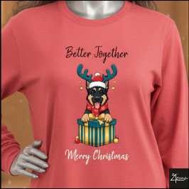 Camiseta Triblenda Ilustración gráfica de regalo de pastor alemán de 