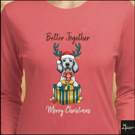 Camiseta Triblenda Ilustración Gráfica de Setter Roano de Navidad Reg