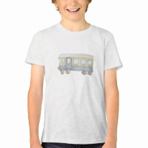 Ilustración minimalista de vagón de tren vintage