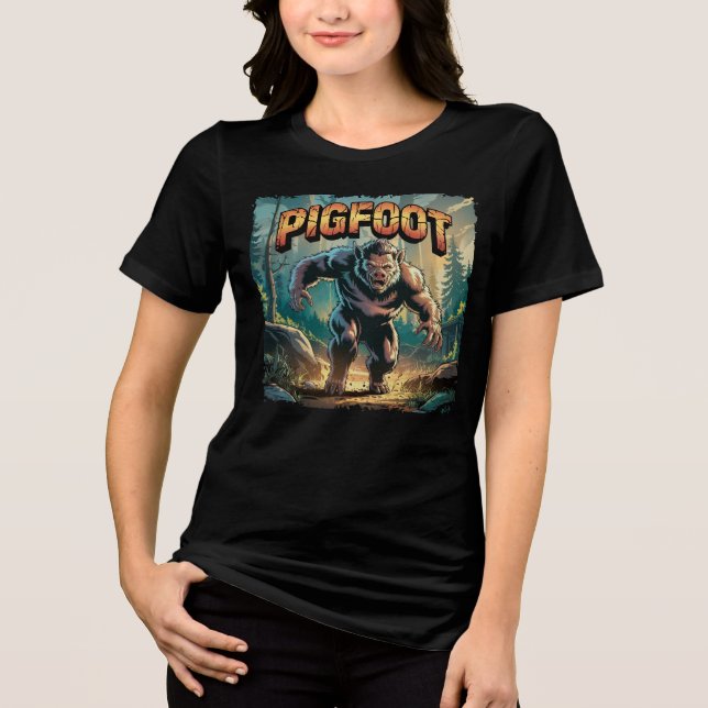 Camiseta Triblenda Ilustracion Pigfoot Combo Creation Funny (Anverso)