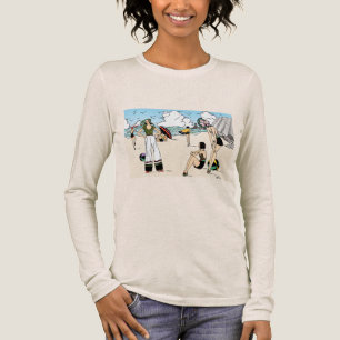 Camiseta Triblenda Ilustración Vintage Art Deco de la Playa de los Añ