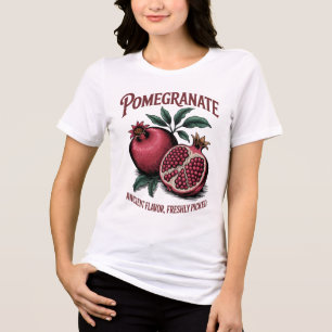 Camiseta Triblenda Ilustracion Vintage de Pomegranato - Fruta antigua