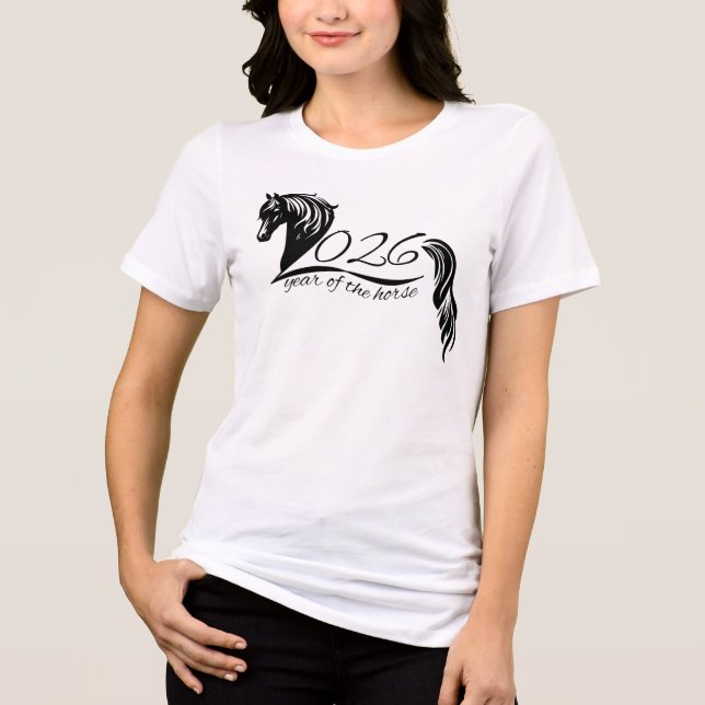 Camiseta Triblenda Ilustrado 2026 Año del caballo (Anverso)