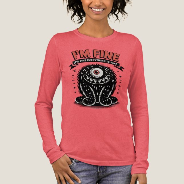 Camiseta Triblenda I'm fine it's fine everything is fine Monster (Anverso)