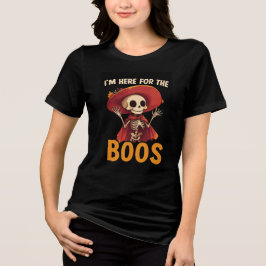 Camiseta Triblenda I'm Here for the Boos Skeleton Art