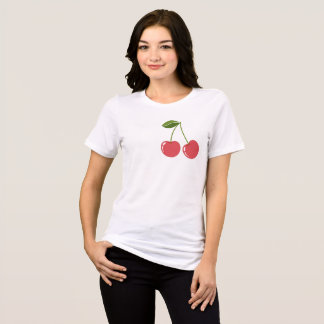 Camiseta Triblenda imagen gráfica de dibujos animados de cereza
