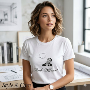 Camiseta Triblenda Imagen Gráfica del Eslogan Piensa Diferente