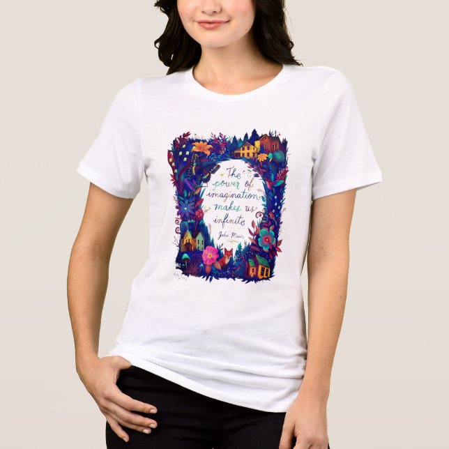 Camiseta Triblenda Imaginación desatada el vibrante sueño de Woodland (Anverso)